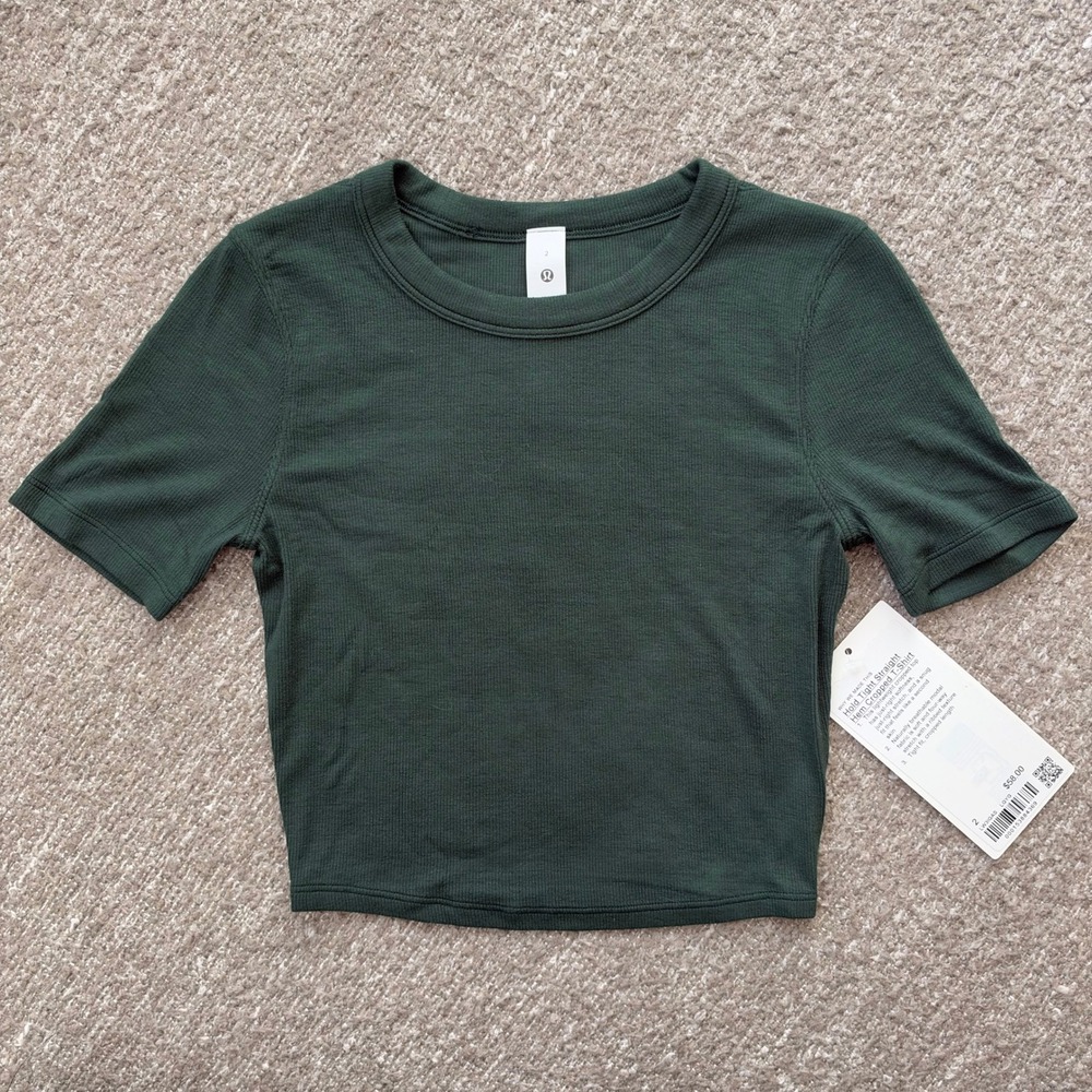 Lululemon Hold Tight Straight Hem Cropped T-Shirt